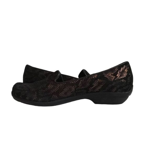 Dansko Olivia Bronze & Black Snakeskin Print Leather Slip On Loafers Women's 37 - Picture 4 of 12